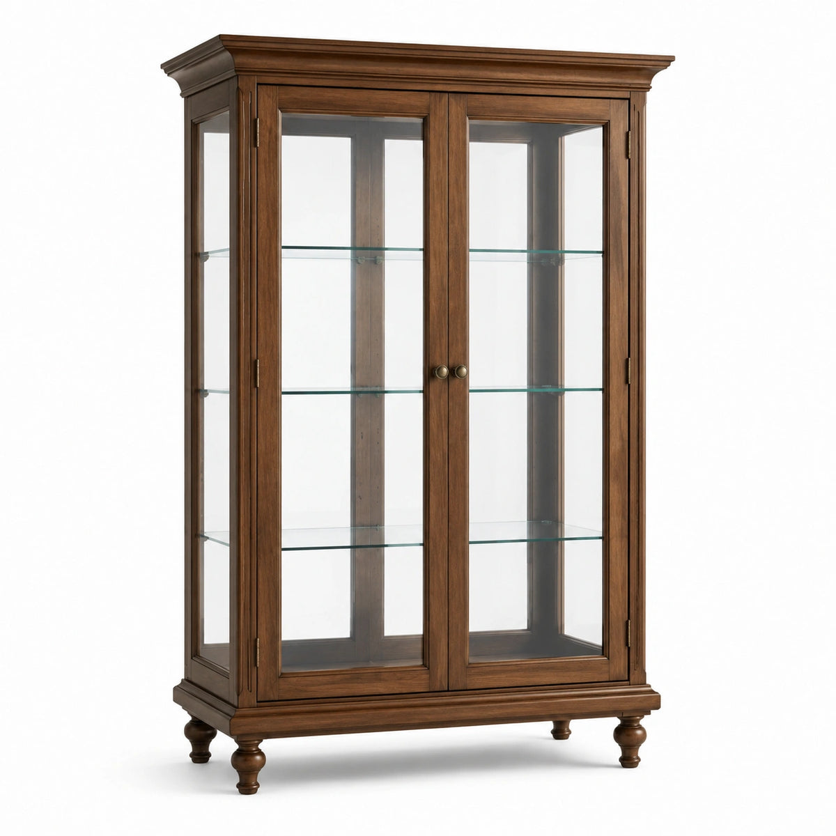 Armoire vitrine bois avec côtés vitrés pour 14 armes avec lu... - 5387 Armoire vitrine bois avec côtés vitrés pour 14 armes avec lu... - 5387
