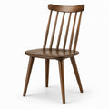 Chaise en bois brun de style scandinave avec dossier ajouré, 49 × 52 × 86 cm