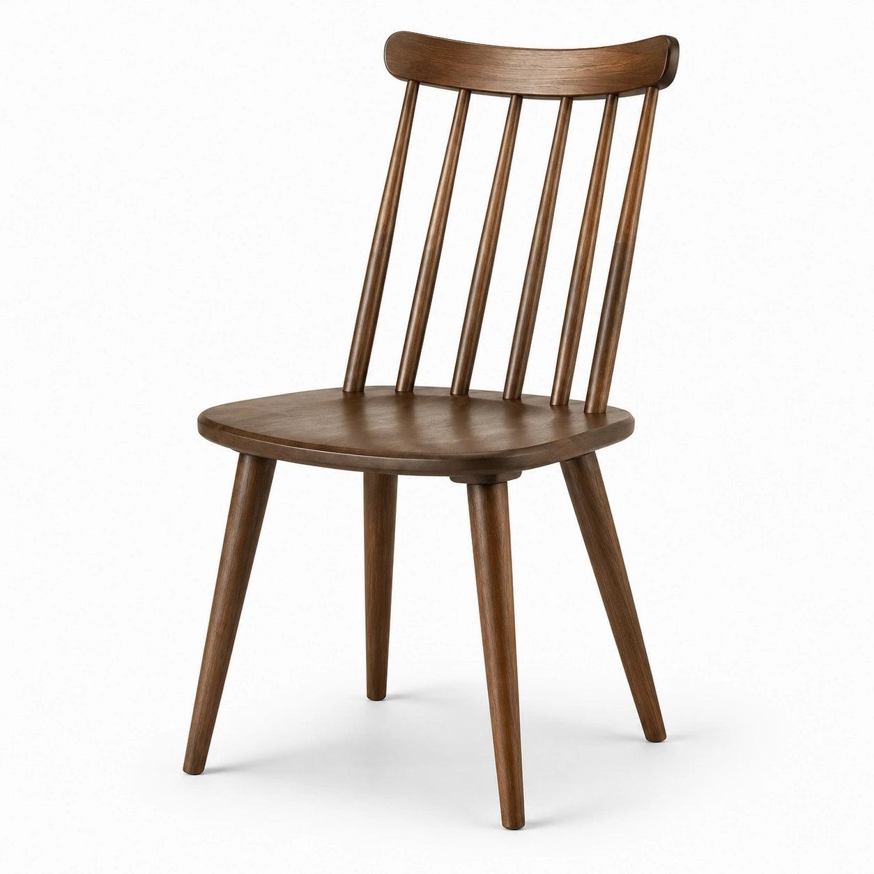 Chaise en bois brun de style scandinave avec dossier ajouré, 49 × 52 × 86 cm